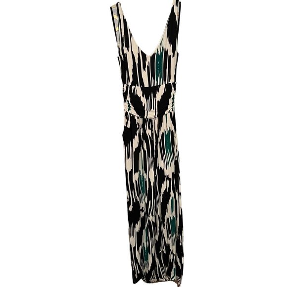 Anthropologie Vanessa Virginia Size S Black & White Talassemtane Ikat Maxi Dress - Picture 3 of 16